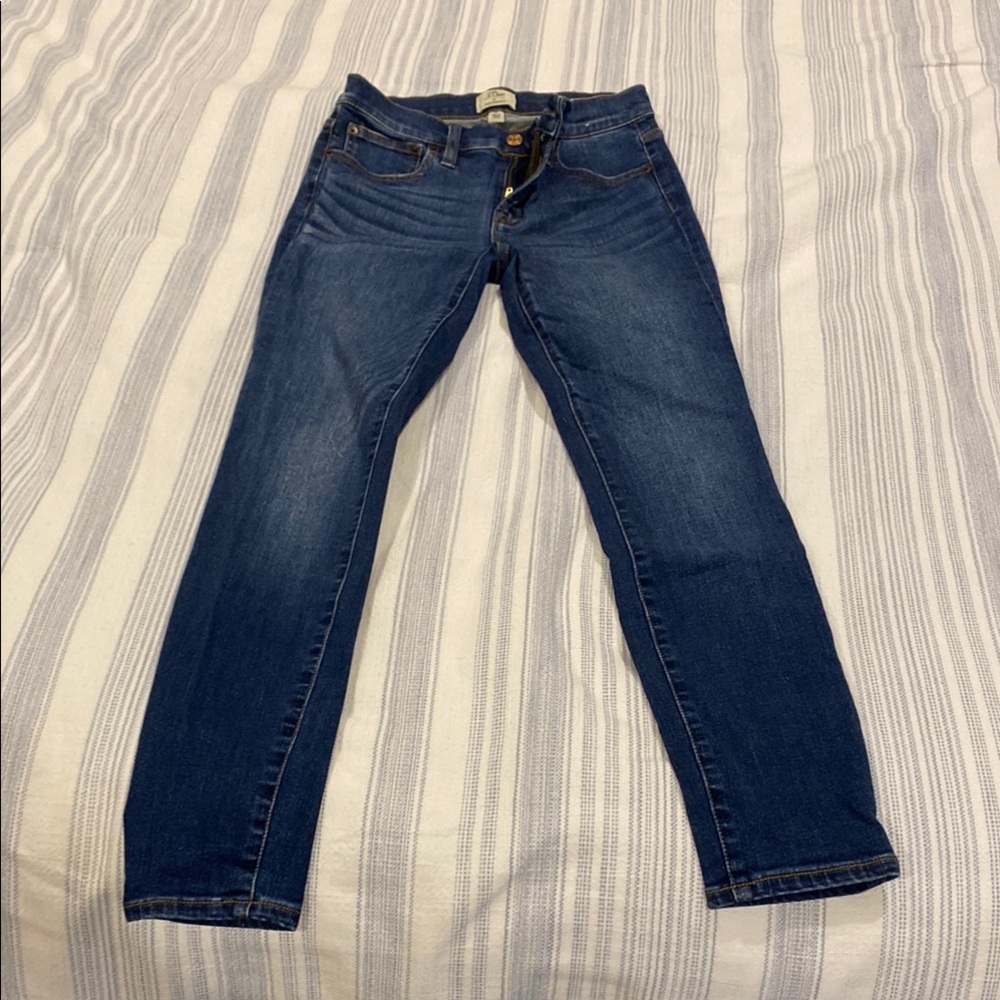 J. Crew Women's 8” Toothpick Jeans - Dark Blue Size 26